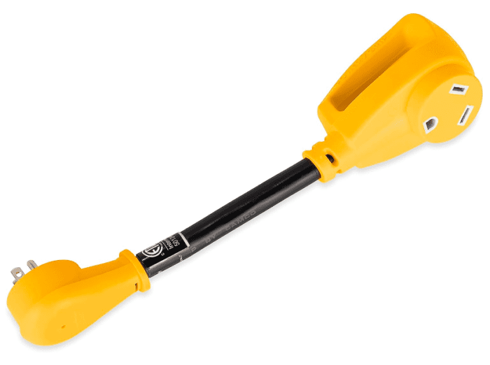 RV Dogbone Adapter 15A Male to 30A Female